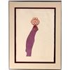 Image 1 : Norma Andraud Pencil Signed Painting Double Matted Under Glass [156090]