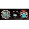 Image 2 : Rings (3) Sterling & Turquoise [179023]