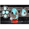 Image 1 : Rings (3) Sterling & Turquoise [179024]