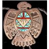 Image 2 : Zuni Eagle Silver and Turquoise Bolo by D Lucie [177880]