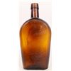 Image 2 : Moorman, JH Cutter, AP Hotaling Dark Amber Whiskey Pint Flask, c1873-79 [178913]