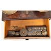 Image 2 : Rare Wooden Gold Balance Set with Weights [178718]