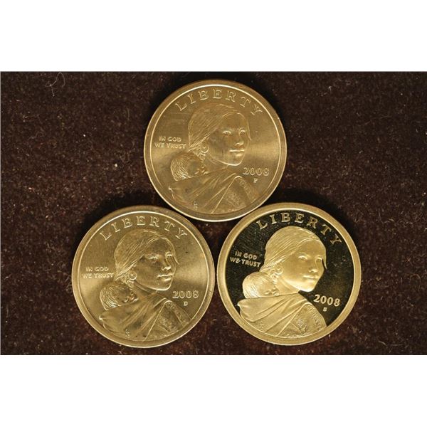 2008-P/D/S SACAGAWEA DOLLARS