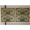 Image 1 : 4-1942 BANK OF CHINA 100 YUAN BILLS, 1 WITH INK