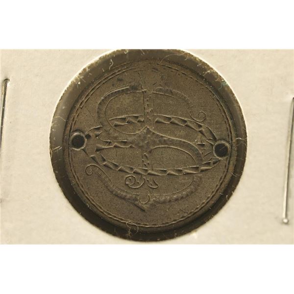 LOVE TOKEN ON 1877 SEATED LIBERTY DIME "JES"