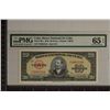 Image 1 : 1949 CUBA 20 PESO BILL PMG 65 GEM UNC