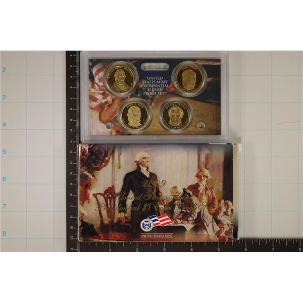 2009 US PRESIDENTIAL $1 FOUR COIN PF SET WITH BOX