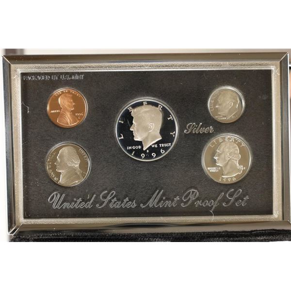 1996 US SILVER PREMIER PROOF SET (WITH BOX)