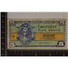 Image 1 : SERIES 521 US FIVE CENT MILITARY PAYMENT CERT.