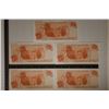 Image 2 : 5-BANK OF ARGENTINA 1 PESO CRISP UNC BILLS