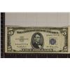 Image 1 : 1953 US $5 SILVER CERTIFICATE BLUE SEAL CRISP UNC