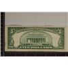 Image 2 : 1953 US $5 SILVER CERTIFICATE BLUE SEAL CRISP UNC