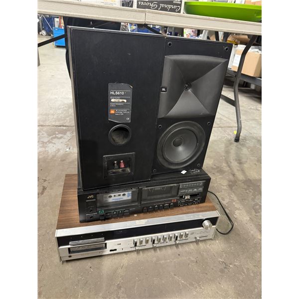 8 track player and cassette player and speakers