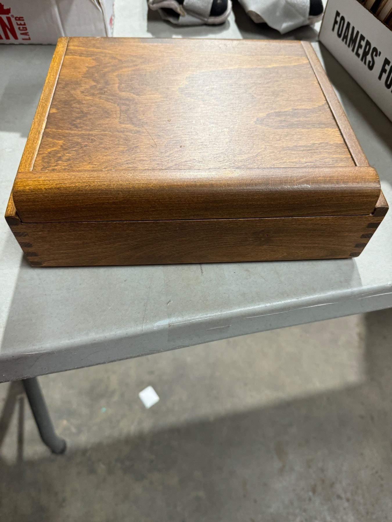 Wood storage box writing box
