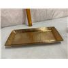 Image 1 : Small gold hammered tray