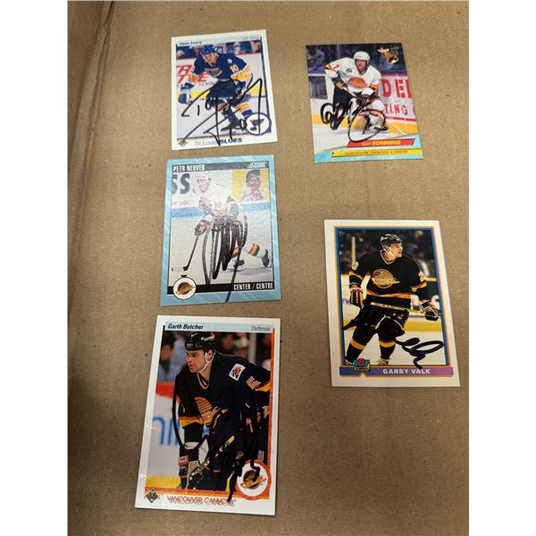 Signed hockey cards