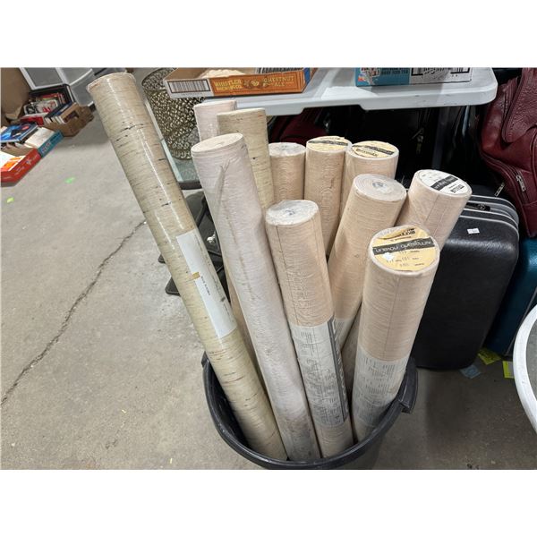 Bin of wallpaper