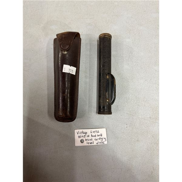 Vintage Lietz 8042.10 hand held brass surveying level with case