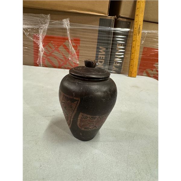 Wooden lidded container