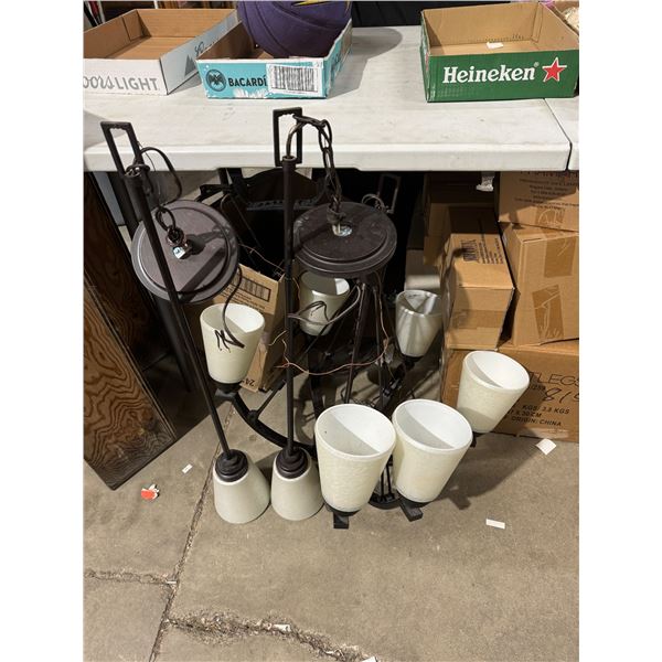 Light fixture and two pendant lights