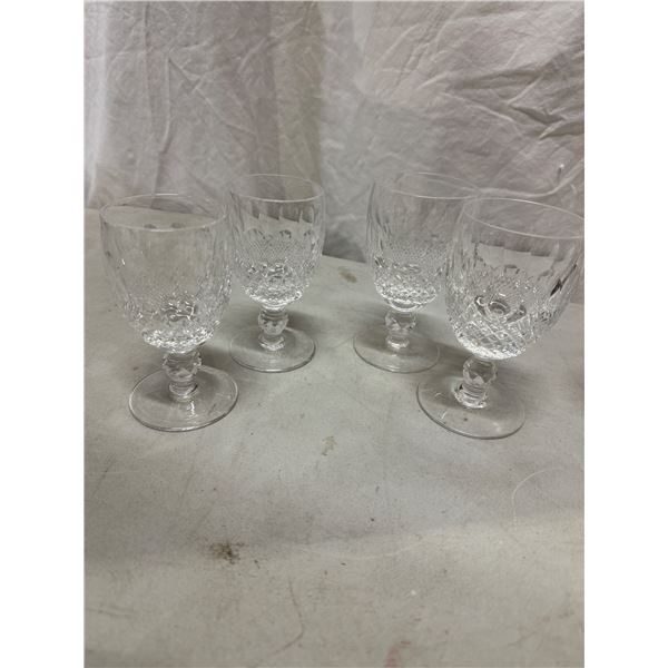 4 Waterford drinking glasses "Colleen" signed