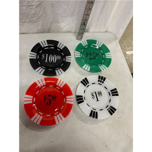 4 poker chip plates