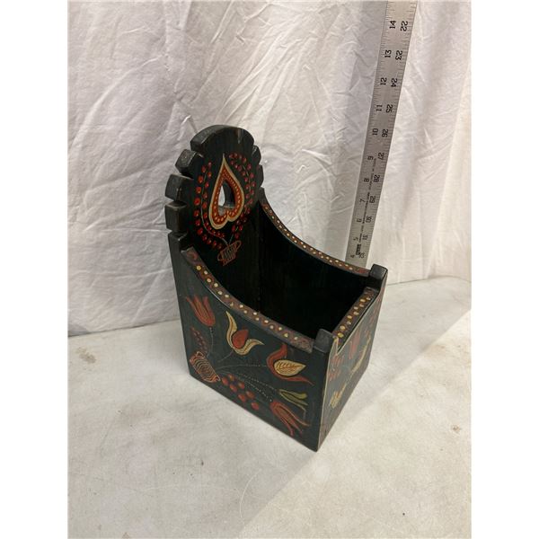 Hand Painted wooden Recipe box