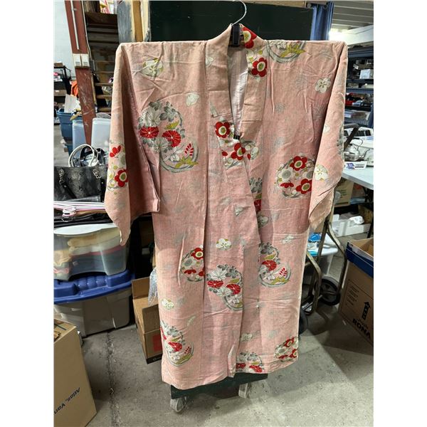 Antique Silk Kimono Robe,