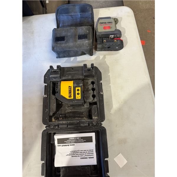 DEWALT DW088 Cross-Line Laser Level + Porter Cable Laser -- UNTESTED!