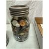 Image 2 : Vintage buttons and gem jar with glass lid