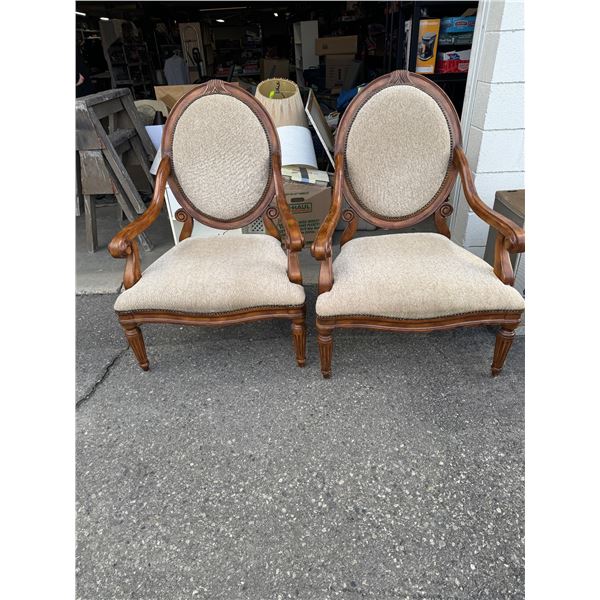 Pair accent chairs