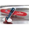 Image 5 : Chevron Travel Air model R Airplane coin bank in