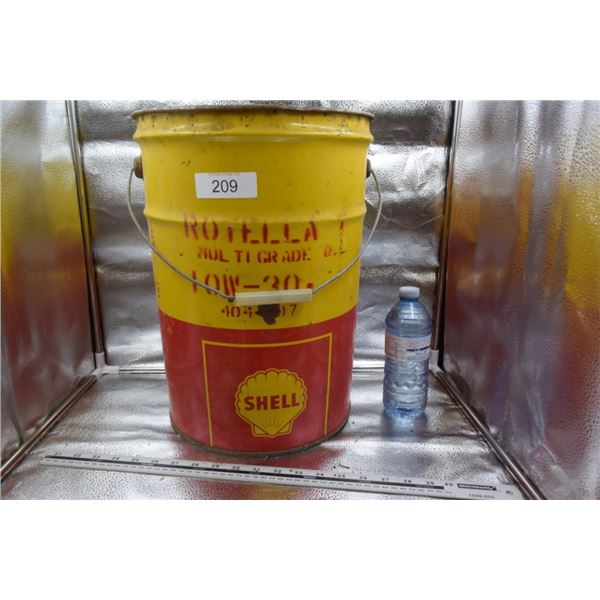 Shell Rotella 5 gal metal pail