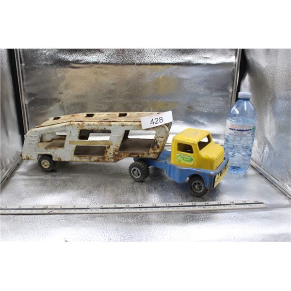 Husky Toys truck and car hauler trailer