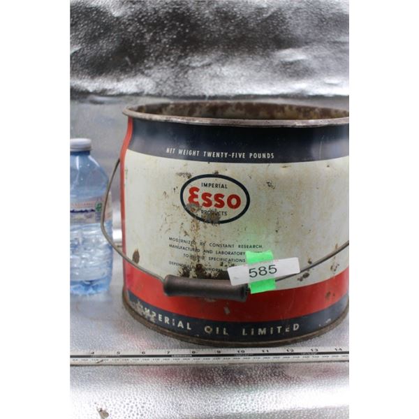 Esso 25lb empty metal pail