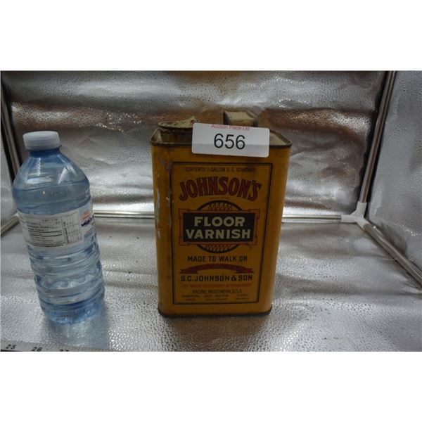 Johnson's floor varnish 1/2 gal metal tin