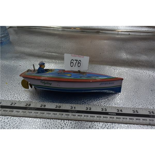 Schylling Fireball Tin windup boat