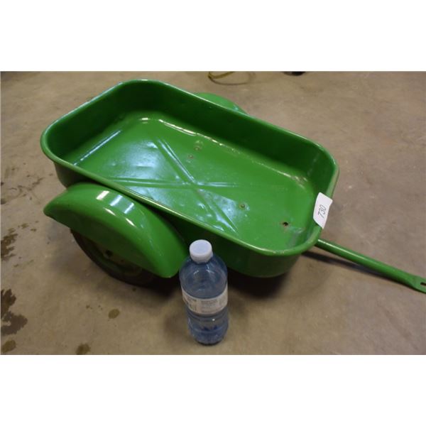 Green 2 Wheeled Pull Behind Trailer