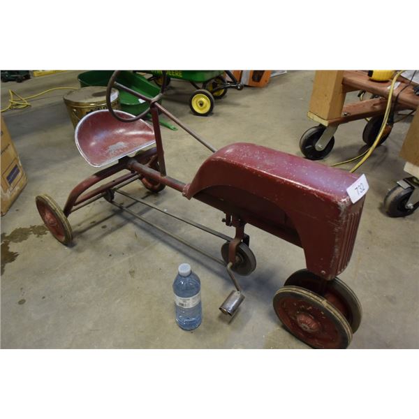 Antique, Metal  Pedal Tractor
