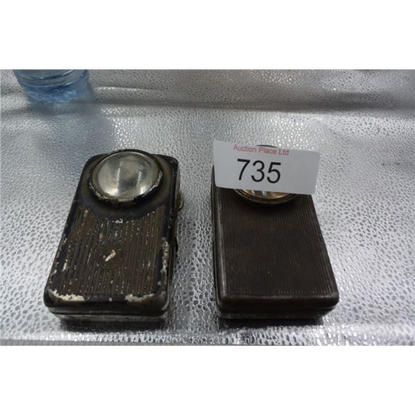 2 antique  flashlights