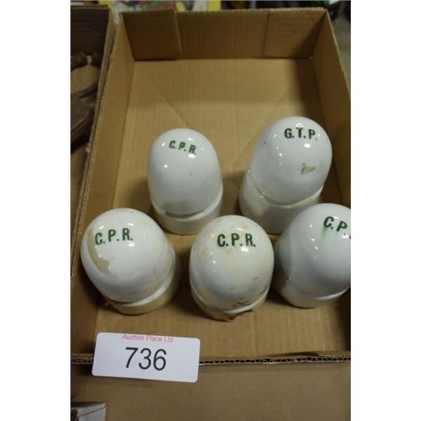 5- C.P.R. Ceramic Wire insulators
