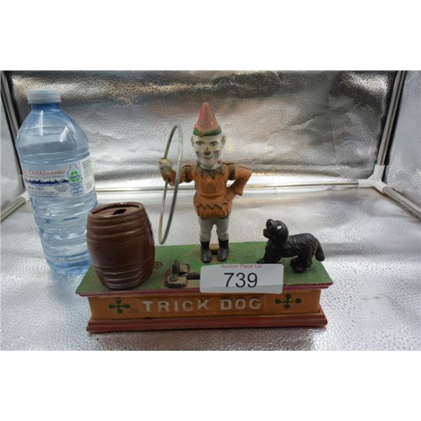 Antique, Cast Iron Trick Dog  bank