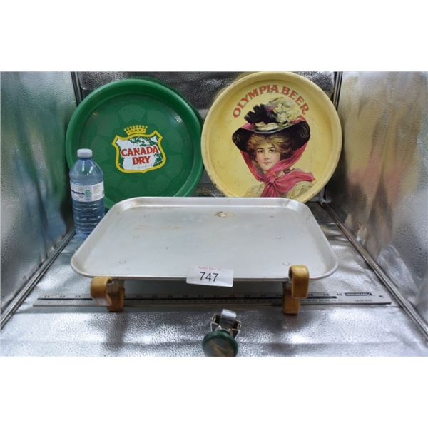 Canada Dry Serving Tray, Olympia Beer Tray,