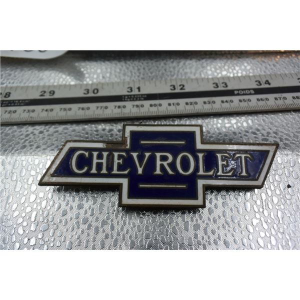 1920's Enamel Chevrolet Radiator Emblem