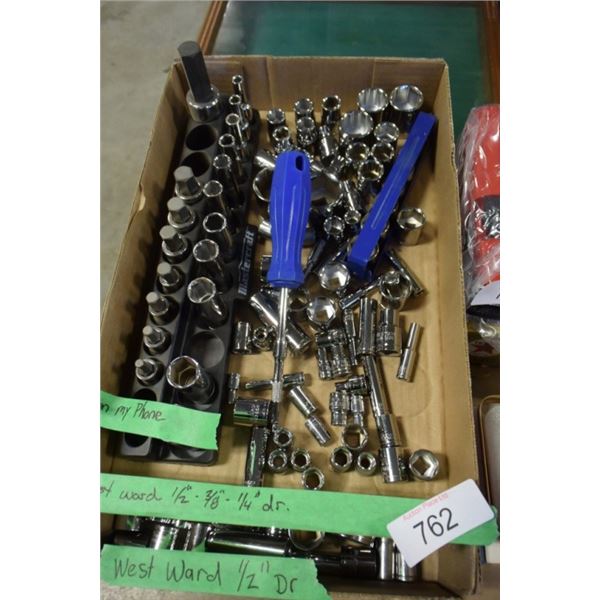 West ward assorted sockets, screwdriver