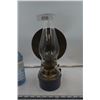 Image 1 : Antique Wall Oil Lamp, c/w Reflector and Holder