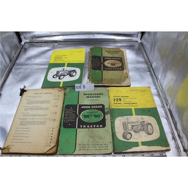 John Deere Origian tractors operators manuals