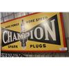 Image 1 : Champion Spark Plugs Metal sign