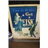 Image 1 : Vintage Fisk Metal  sign