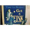 Image 2 : Vintage Fisk Metal  sign